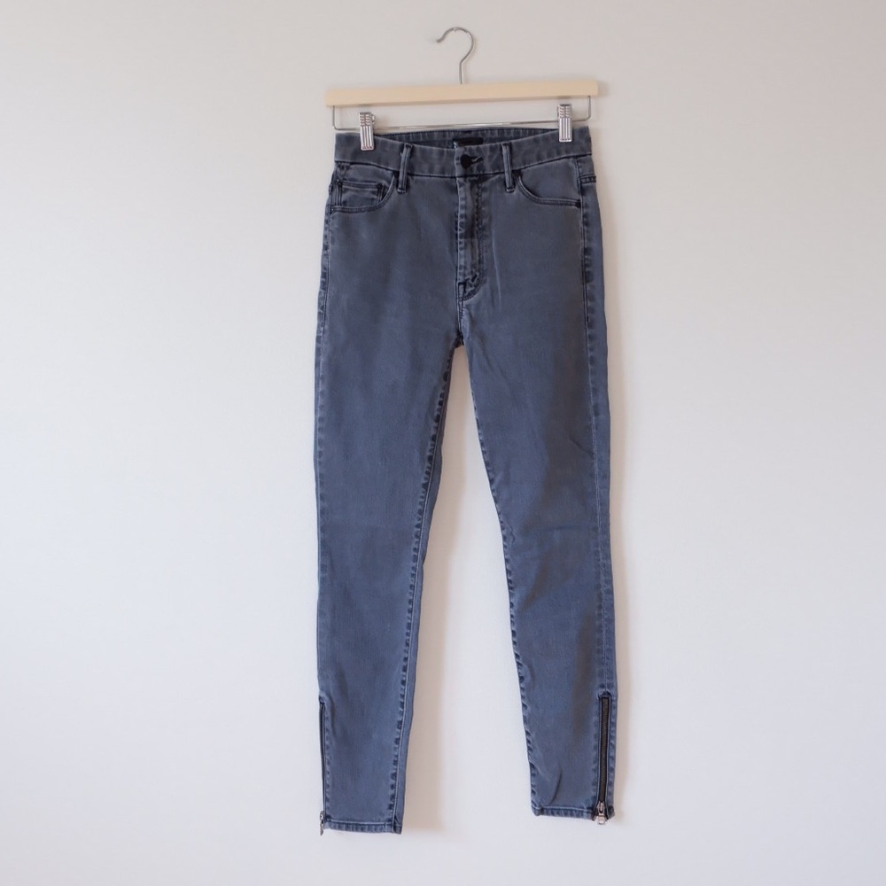 MOTHER HIGH WAISTED LOOKER ANKLE ZIP